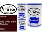 Preview: Nissan, Red Zone Black Metallic, GAD: 500ml Lackdose + 500ml Klarlack + 250ml Härter - Set, von ATW Autoteile West.
